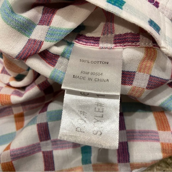 Carbon 2 Cobalt XL Button Down Shirt White Color Blocks - Picture 6 of 11